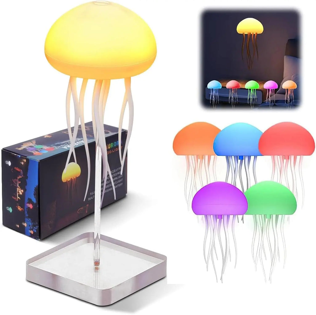 Modern Creative Hanging Rgb Color Changing Usb Bedroom Decor Gift Atmosphere Floating Dancing Speaker Jellyfish Led Night Light