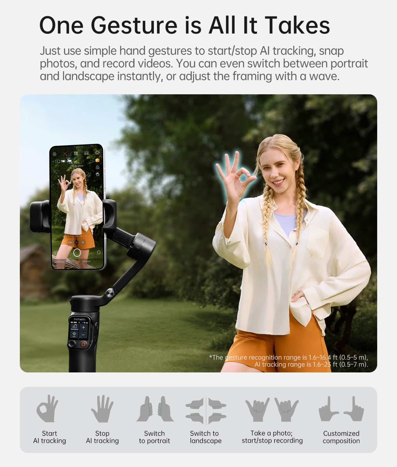 Galer CineOrbit™ AI: 3-Axis Smart Stabilizer System